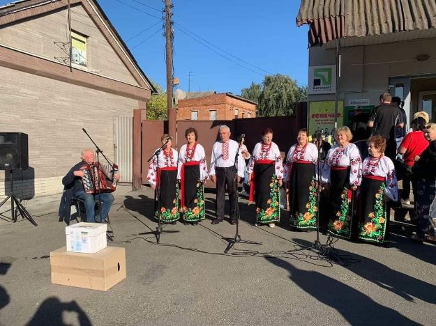 У Богодухові провели мистецьку акцію на підтримку ЗСУ