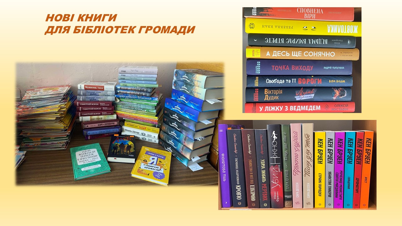 Нові книги для бібліотек громади