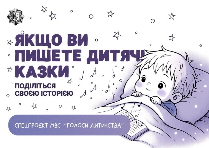 Пишете дитячі казки – долучайтеся до створення аудіокниги МВС України