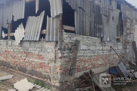 На Богодухівщині  пошкоджено цивільне підприємство , навчальний заклад , складське приміщення,  електромережі ...