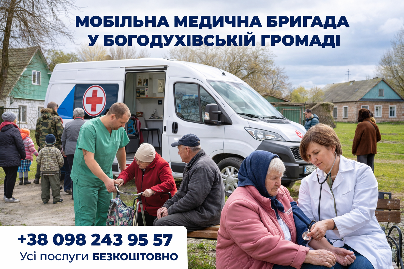 У Богодухівській громаді працюватиме мобільна медична бригада: усі послуги безкоштовні