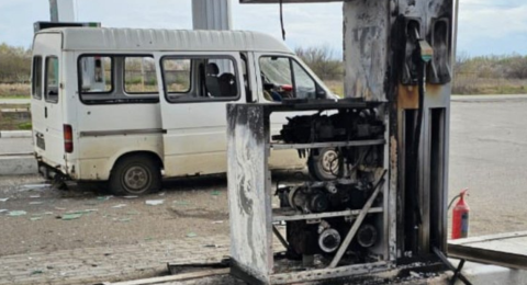 Дрон атакував  автозаправну станцію: троє поранених, пожежа та пошкоджені авто