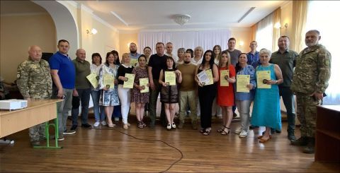 У  Богодухові відбувся черговий випуск слухачів Центру підготовки до національного спротиву