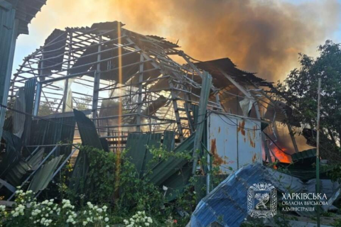 На Богодухівщині через російські обстріли поранено трьох людей: пошкоджено будинки, кафе та магазин