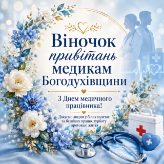 «Віночок привітань» для медиків Богодухівщини