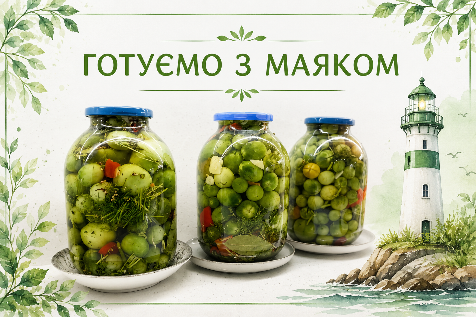 Квашені зелені помідори - смачна закуска без оцту