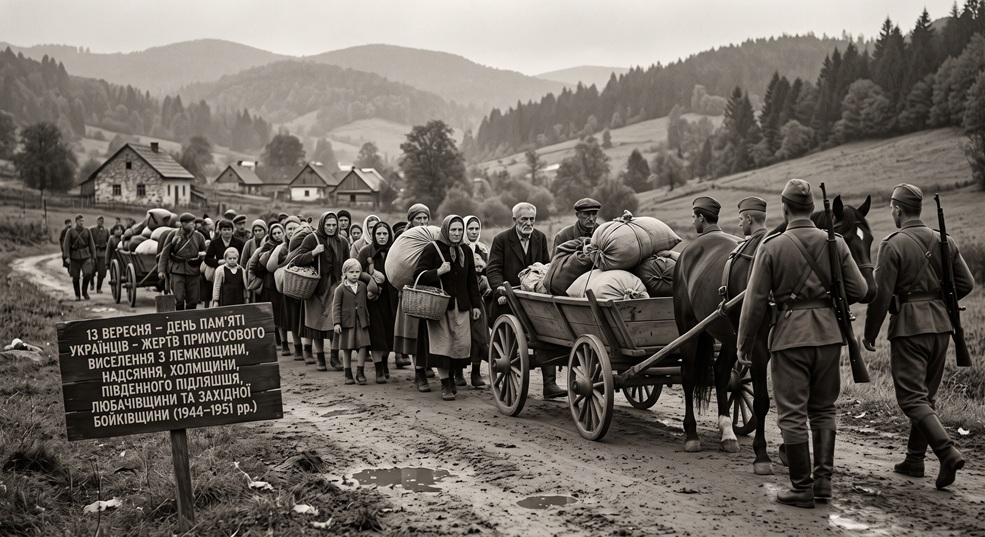 13 вересня – День пам’яті жертв примусового виселення українців у 1944–1951 роках