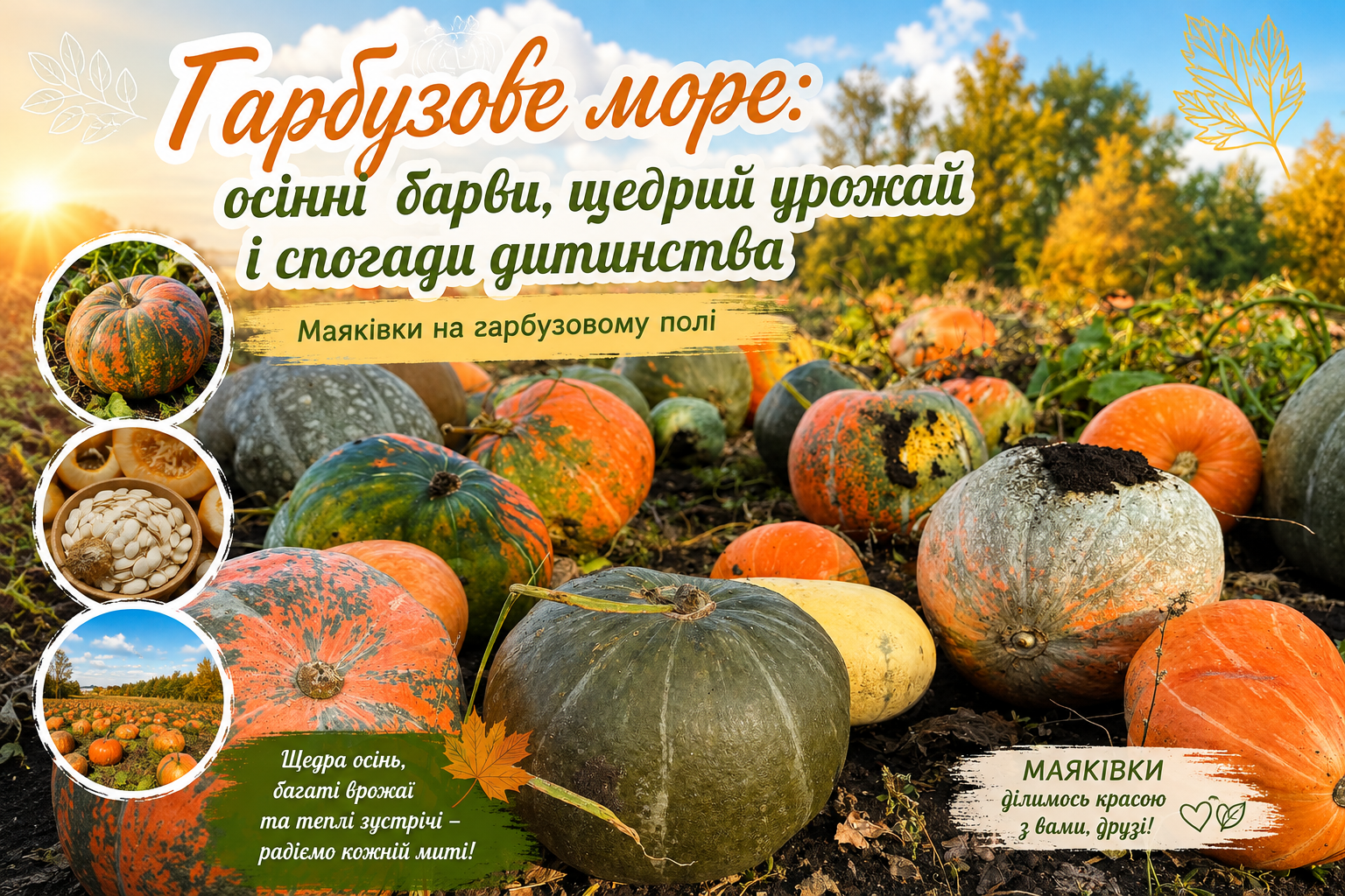 Гарбузове поле, що не має краю: осінні барви, спогади дитинства та щедрість української землі