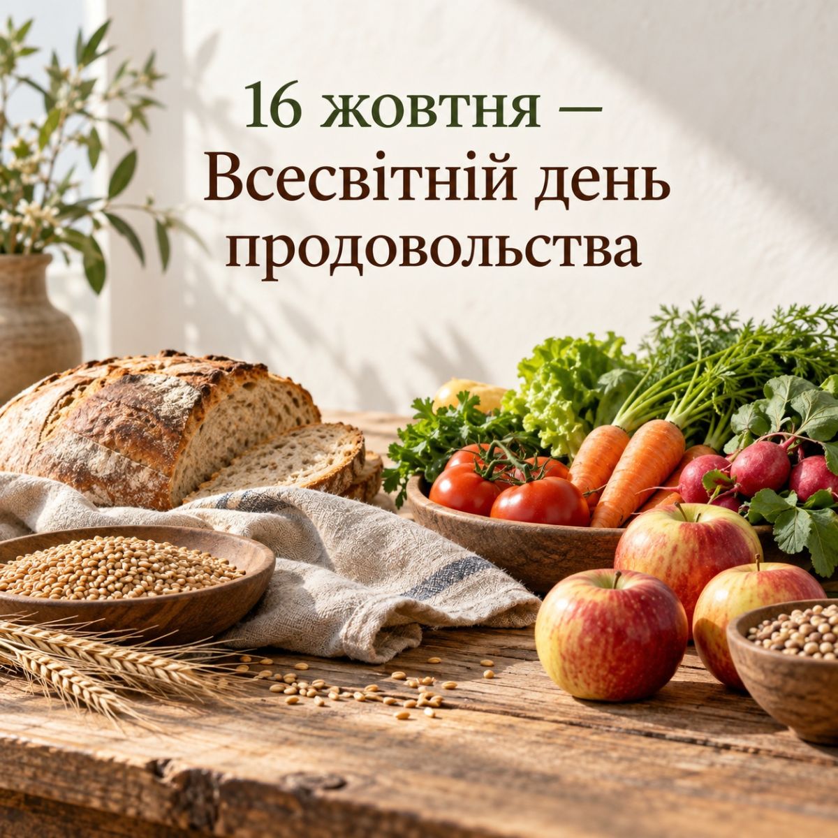 16 жовтня — Всесвітній день продовольства: чому продовольча безпека важлива для України