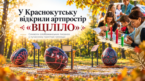 У Краснокутську відкрили артпростір «ВЦІЛІЛО»: писанкові символи Слобожанщини повернулися у сучасний простір громади